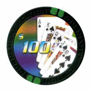 $100 Chip - Tournament Edition Clay Composite 50 Chips